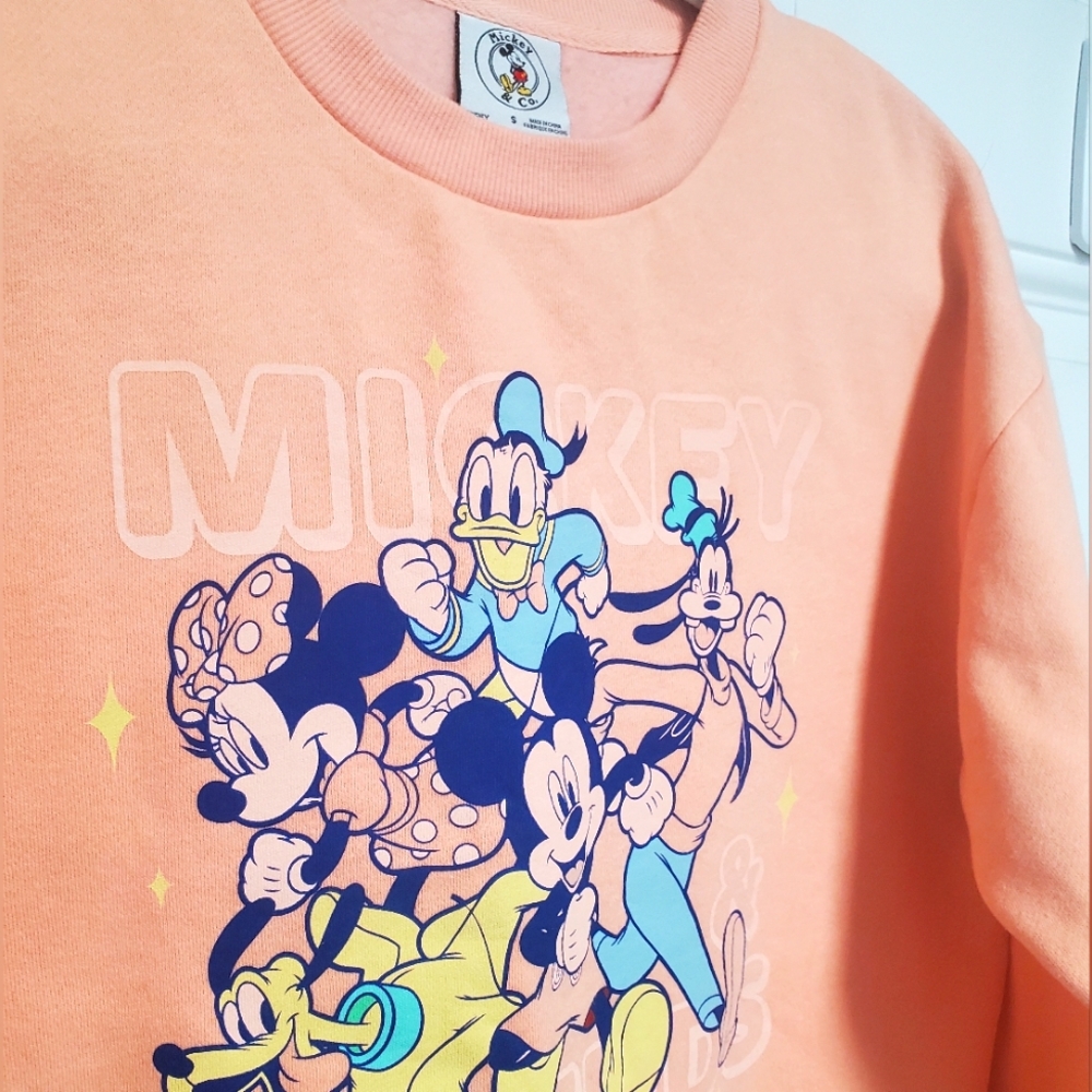 Disneyland Peach Crewneck Character Pullover